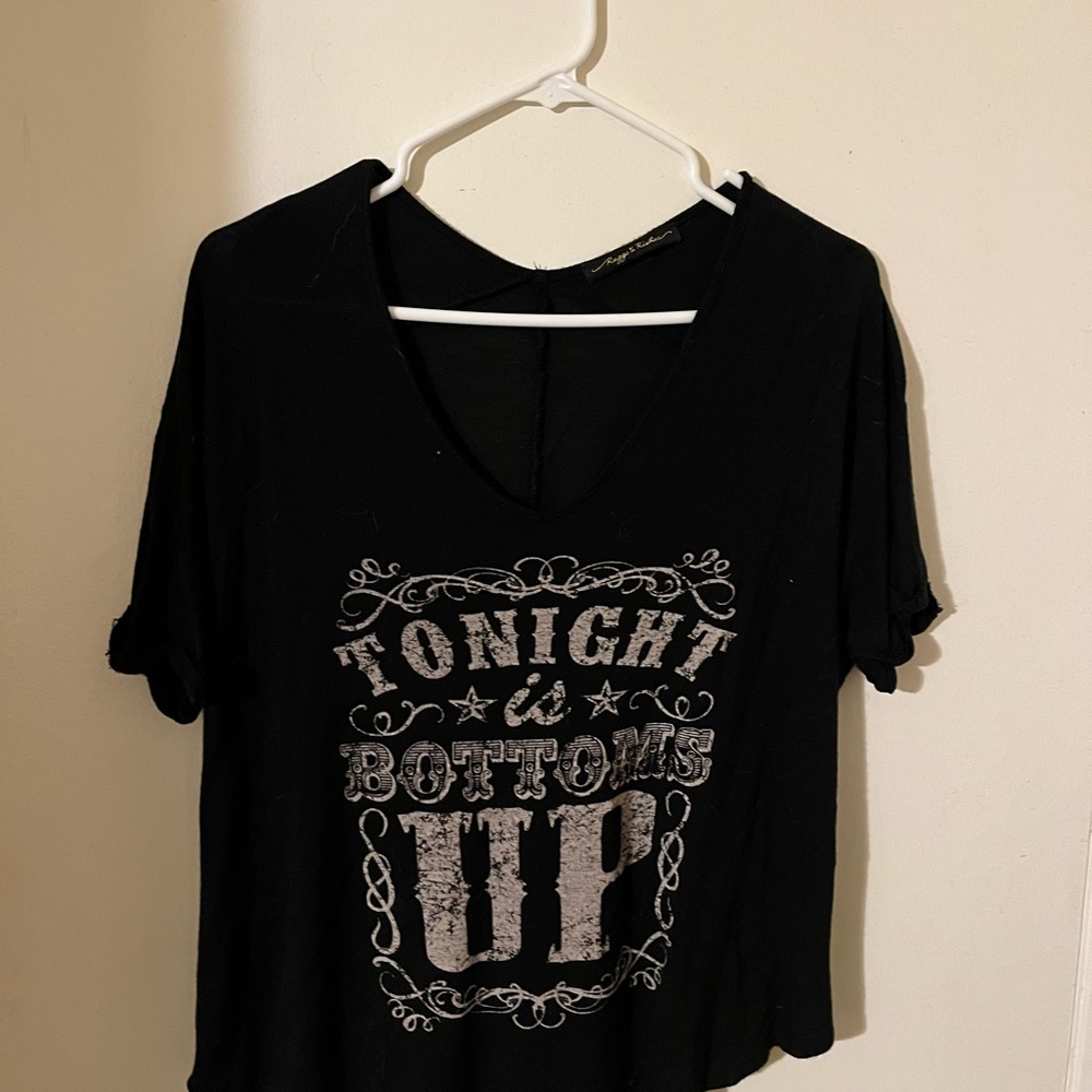 T-shirt; Country; tonight its bottoms up